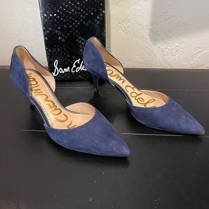 Sam Edelman Blue suede shoes.